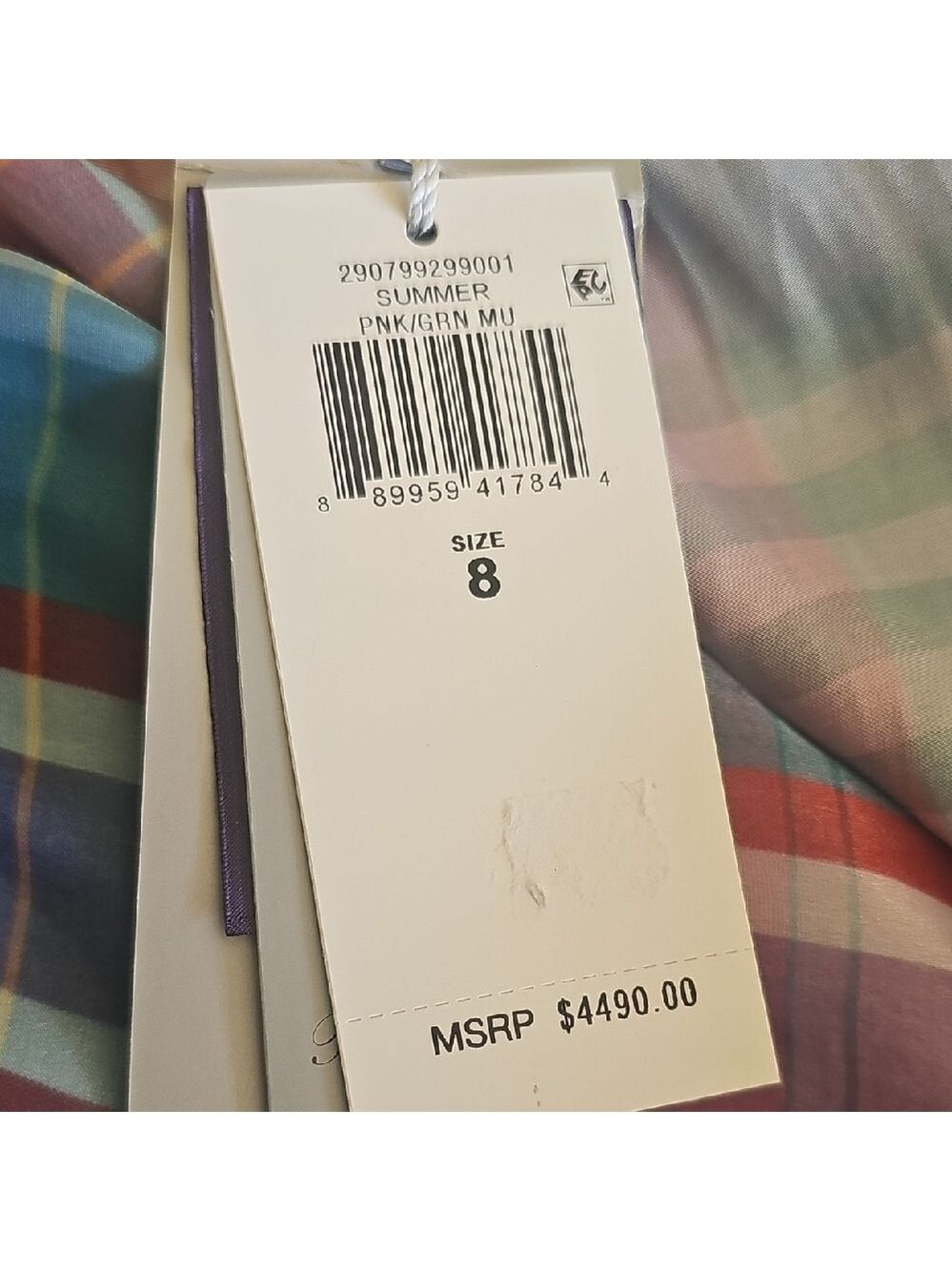 Ralph Lauren Purple Label Taylah Madras Evening Dress - Picture 8 of 13